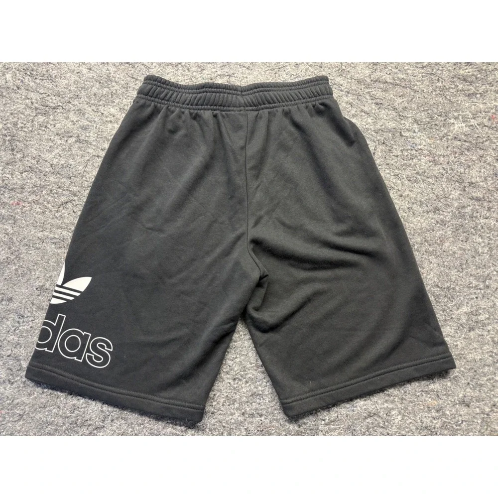 Adidas Originals Mens Trefoil French Terry‎ Shorts Black White Logo Small NEW